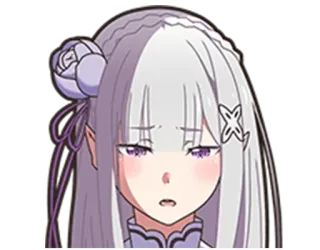 Emilia Re:Zero - @Otakuzdream telegram stickers
