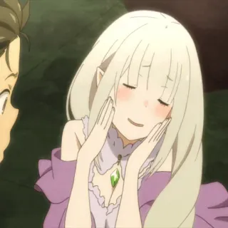 🤍 f4f0b8b9 Echidna Re:Zero anime, Echidna, Re:Zero, smile, cute, happy telegram sticker