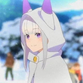 🦕 f0a65cf1 Emilia Re:Zero anime, cute, girl, Emilia, Re:Zero telegram sticker