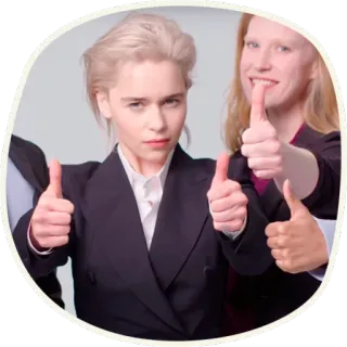 👍 742510e4 thích, người, áo vest, tích cực, thành công, kinh doanh telegram sticker