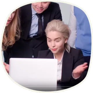 🤗 87b7b3b9 văn phòng, máy tính, đội nhóm, kinh doanh, nhân viên telegram sticker