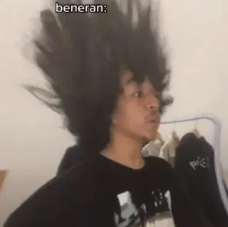 😬 2230f120 beneran: человек, индонезийский, в шоке, волосы, удивлен telegram sticker