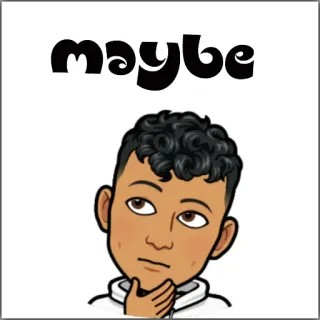 🤔 2b228a62 maybe 卡通, 角色, Bitmoji, 思考, 也许 telegram sticker