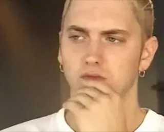 ⚡️ 0a11034c Eminem rapper, nhạc sĩ, chân dung, đàn ông, tóc vàng telegram sticker