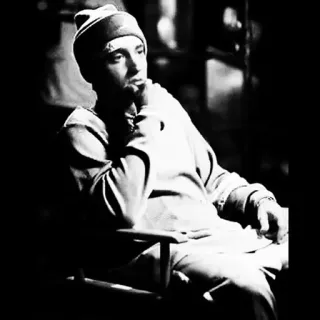 ◾️ 97f1f1d2 Eminem rapper, âm nhạc, ca sĩ, chân dung, ghế telegram sticker