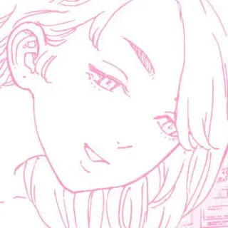 ☁️ c29543e4 Anime, Manga, Potret, Merah Muda, Wajah telegram sticker