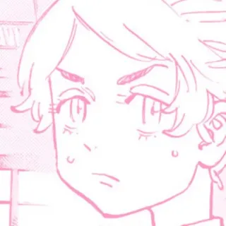 ☁️ e1089842 Anime, Manga, Karakter, Merah Muda, Lucu telegram sticker