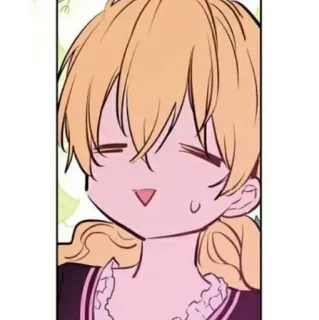 🎟 45e508d9 fofo, desenho animado, anime, cabelo loiro, sorrindo, kawaii telegram sticker