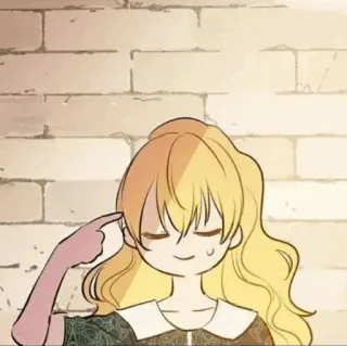 🎀 932830a3 Desenho animado, Anime, Pensando, Apontando, Garota, Cabelo loiro telegram sticker