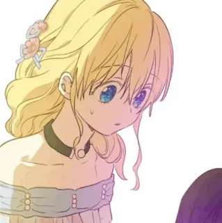 🎟 d967c3bd Anime, Desenho animado, Personagem, Cabelo loiro, Bonito, Garota telegram sticker