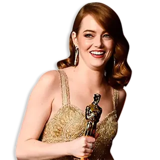 😆 584c6333 Emma Stone aktris, selebriti, potret, penghargaan, karpet merah whatsapp sticker
