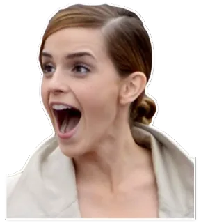 😃 b62b341d Emma Watson promi, schauspielerin, person, frau, gesicht, reaktion telegram sticker