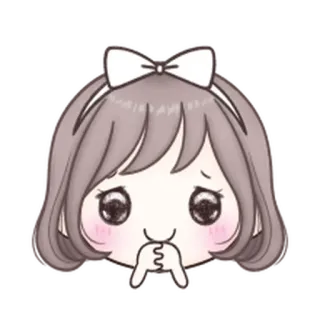 😊 b6ab8fac Мультфильм, Девушка, Милый, Наклейка, Аниме telegram sticker