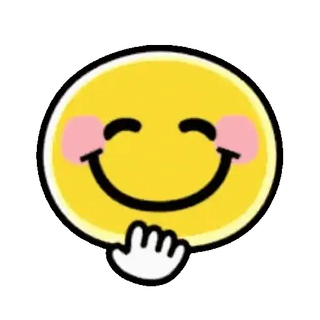 🤗 835b75fd 絵文字, スマイリー, 顔, 幸せ, 可愛い, 手 telegram sticker