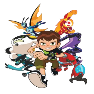 🤓 2d8f3c6c Ben Tennyson Ben 10 Cartoon, Aliens, Action, Abenteuer, Kinder, Animation telegram sticker