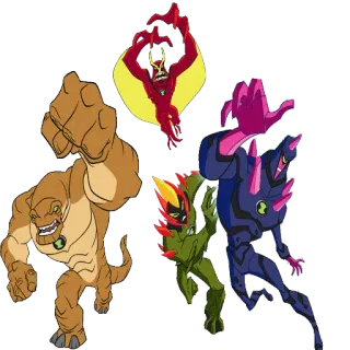 😏 9f902ba3 Cartoon, Alien, Monster, Ben 10, Figur telegram sticker