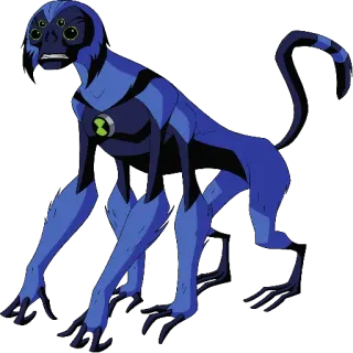 😳 f15f0116 Spidermonkey Ben 10 Alien, Cartoon, Figur, Spidermonkey, Ben 10 telegram sticker