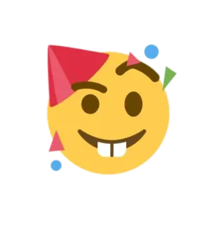 🥳 341fbaac 이모티콘, 얼굴, 웃긴, 우스꽝스러운 telegram sticker