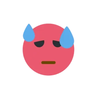 🥵 fc54eb3e 이모지, 땀, 불안, 빨간 얼굴, 초조한 telegram sticker