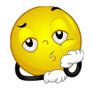 🤔 418e9d8d emoji, pensive, thinking, face, yellow, expression telegram sticker