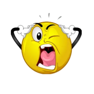 🤬 a65c3bbe emoji, stressed, frustrated, yellow face, emotion telegram sticker
