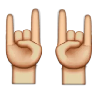 🤘 0c8b1ce2 Rock and roll, Chifres, Gesto de mão, Metal, Rock, Emoji, Heavy metal whatsapp sticker