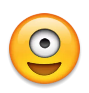 😀 9429db22 Emoji, Caolho, Sorriso, Amarelo, Feliz, Ciclope whatsapp sticker