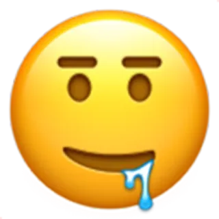 🙂 e08f73a6 emoji, babando, sorrindo com desdém, arrogante, rosto whatsapp sticker