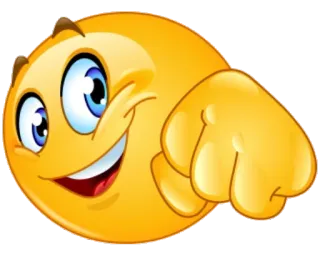 👊 85022c6e 表情符号, 指向, 表情, 黄色, 手 telegram sticker