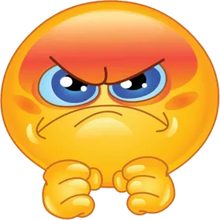 😡 bdb85365 表情符号, 生气, 沮丧, 沮丧, 恼火, 疯狂, 表情符号 telegram sticker