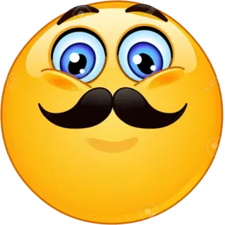 🥸 c010feb8 表情符号, 胡子, 脸, 表情, 笑脸, 黄色 telegram sticker