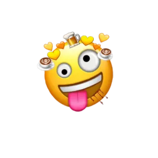 😁 5e3c9f50 Emoji, Smiley, Cartoon, Fun, Café, Bière, Expression telegram sticker