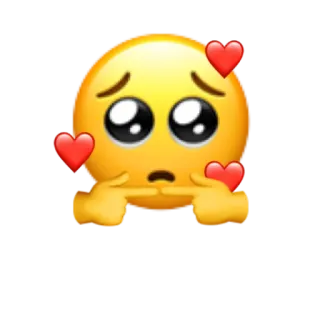 💋 853e7b9d Emoji, Mignon, Coeurs, Timide, Doigts, Affectueux telegram sticker
