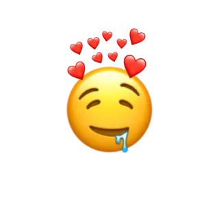 😍 d1a6eb51 Emoji, Coeurs, Bave, Expression, Joyeux, Amour telegram sticker