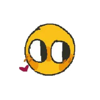 🥰 1bdf87d0 이모티콘, 노란색, 얼굴, 얼굴 붉힘, 사랑, 스티커 telegram sticker