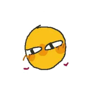 😬 2af36ea9 이모지, 귀여운, 웃긴, 노란색, 볼빨개짐, 만화 telegram sticker