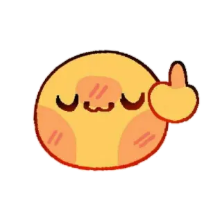 🖕 2ca3b33f 이모티콘, 가운데 손가락, 무례한, 불쾌한, 만화, 블롭 telegram sticker