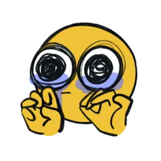 😭 38d64f25 이모지, 우는, 슬픈, 노란색, 인터넷 밈 telegram sticker