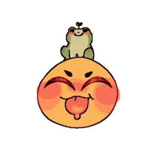 😋 833c1fa4 개구리, 이모지, 귀여운, 웃긴, 스티커 telegram sticker