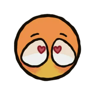 😍 9a45d09e 이모지, 하트 눈, 사랑, 애정, 귀여운, 카와이 telegram sticker