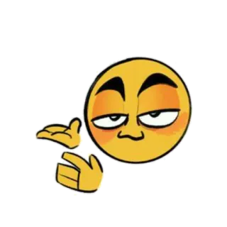 😏 af2b65b4 능글, 이모지, 어깨 으쓱, 만화 telegram sticker