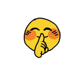 🥱 bd67bfef 이모티콘, 쉿, 침묵, 조용한, 만화, 일러스트 telegram sticker