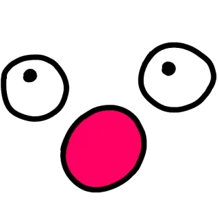 😦 6f61ce10 cara, impactado, dibujos animados, expresión, ojos, boca whatsapp sticker