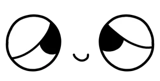 ☺️ ef3c9e14 ojos, ojos de dibujos animados, mirando, observando whatsapp sticker