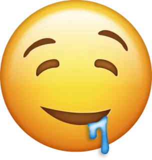 🤤 16c4dbda Emoji, Sbavando, Faccia, Felice, Giallo telegram sticker