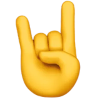 🤘 29cd1b2e Rock on, Gesto della mano, Corna, Emoji telegram sticker