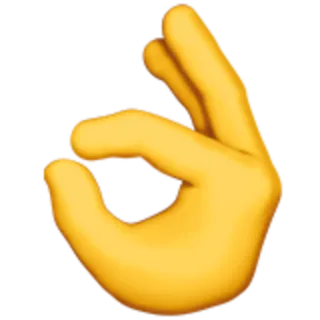 👌 2ef7a4f9 gesto mano, ok mano, emoji, simbolo telegram sticker
