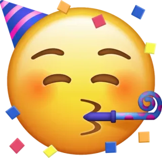 🥳 a9e3e0b6 Emoji, Festa, Celebrazione, Cappello, Fischietto, Faccia telegram sticker