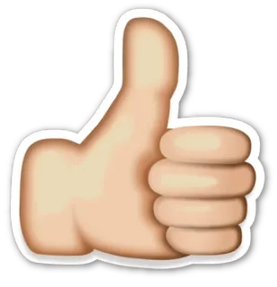 👍 5d45de77 Pollice in su, Emoji, Mi piace, Approvazione, Positivo, Gesto telegram sticker