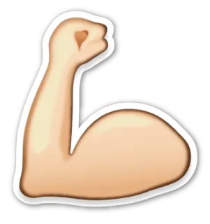 💪 c77499c9 braccio, bicipite, muscolo, forza, bodybuilding, emoji, forte telegram sticker